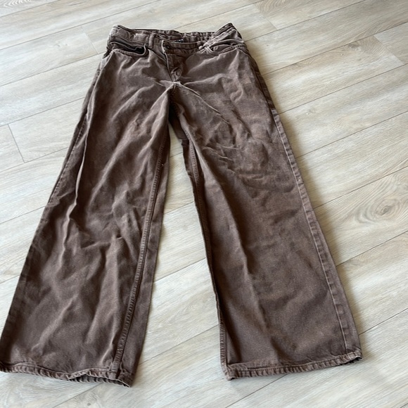 Ragged Priest Brown Wide Leg Jeans 26 - Picture 3 of 8